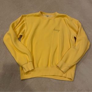 Brandy Melville John Galt Yellow Honey Crewneck